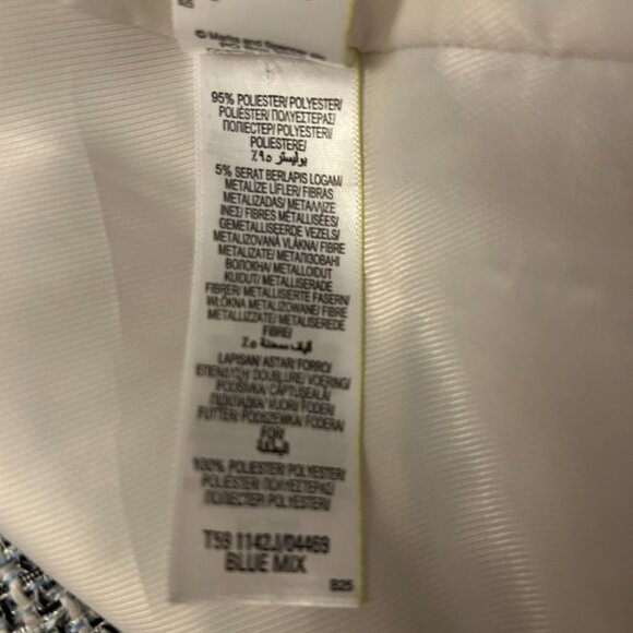 Classy Marks & Spencer Blue Mix Tweed Style Jacket Blazer  (Size 12) - Picture 13 of 13